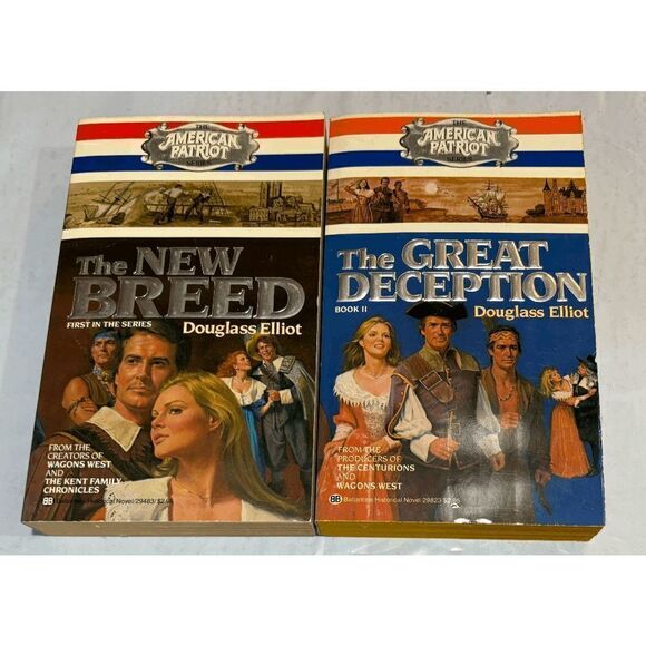 Lot Of 2 DOUGLASS ELLIOT An American Patriot Books 1 & 2 New Breed, Deception - Picture 1 of 3